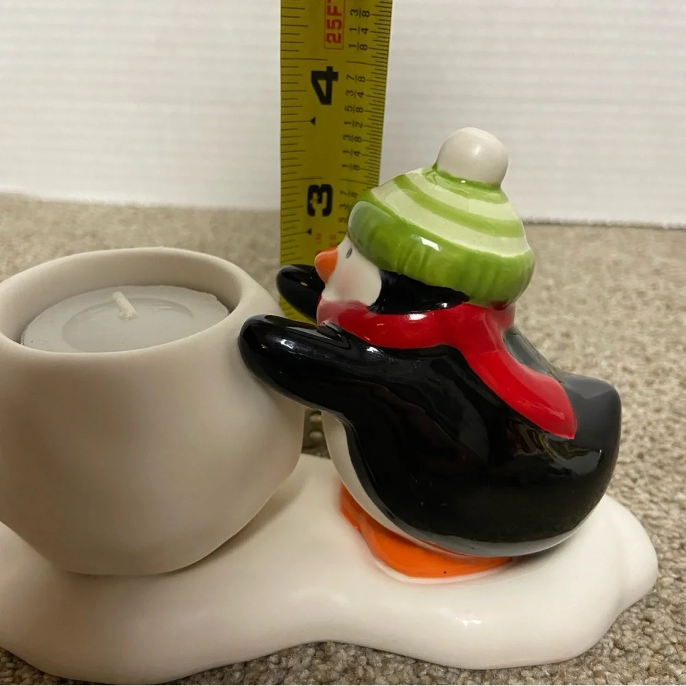 Hallmark‎ Porcelain Penguin Votive/Tealight Candleholder